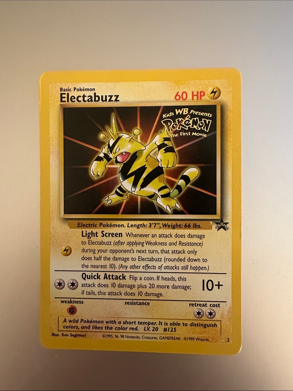 Electabuzz Pokémon Trading Card #2 Black Star Promo